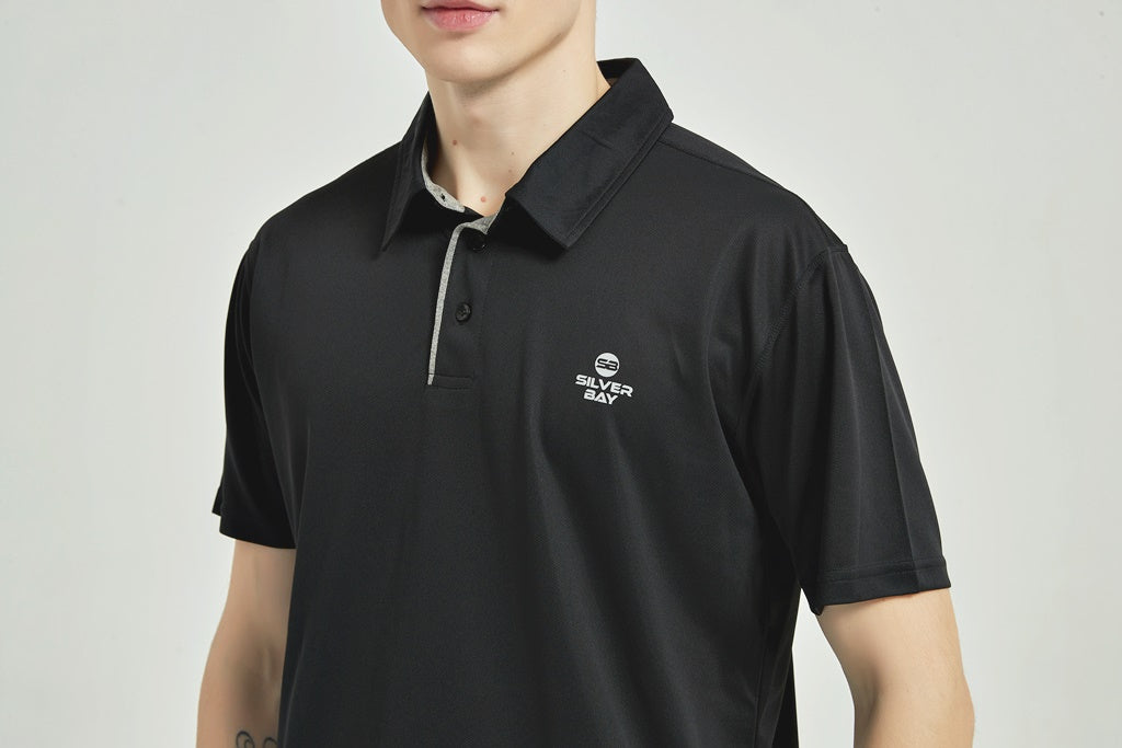 Men's Dry Fit Polo T Shirt Black