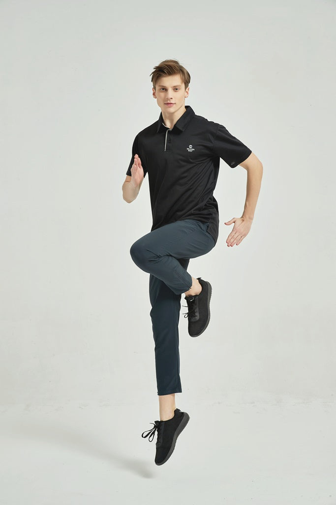 Men's Dry Fit Polo T Shirt Black