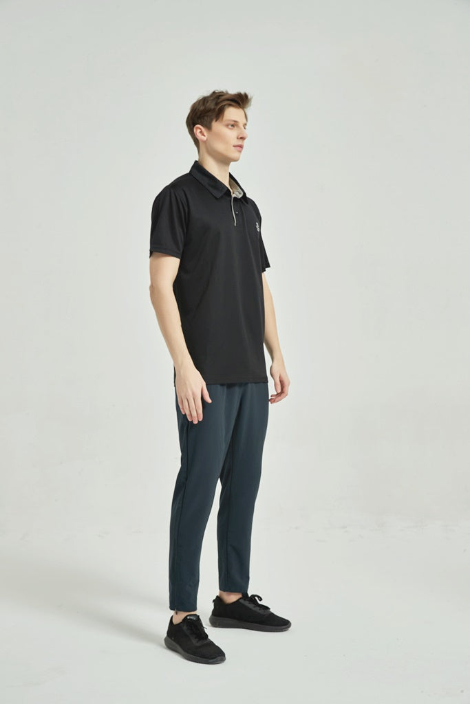 Men's Dry Fit Polo T Shirt Black