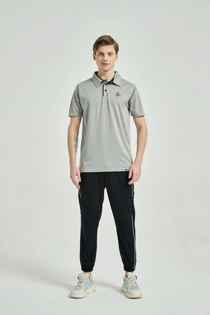 Men's Dry Fit Polo T Shirt Lt Grey