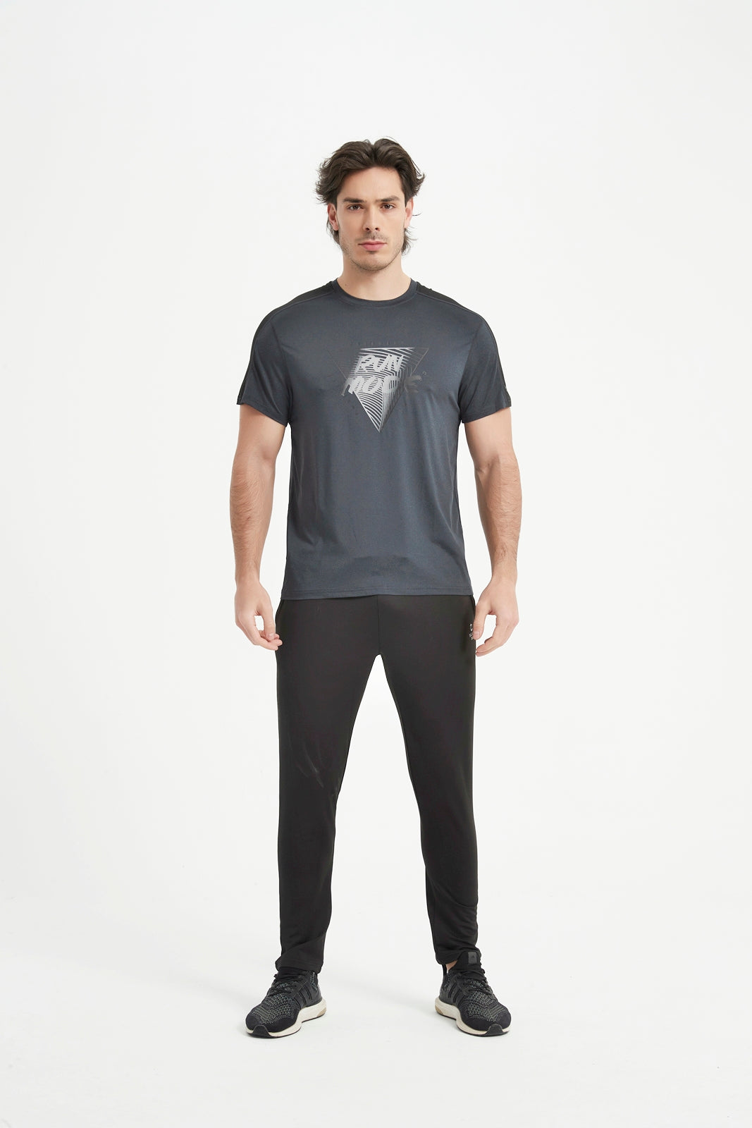 Men's Short Sleeved Crew Neck Set In Sleeved Tee