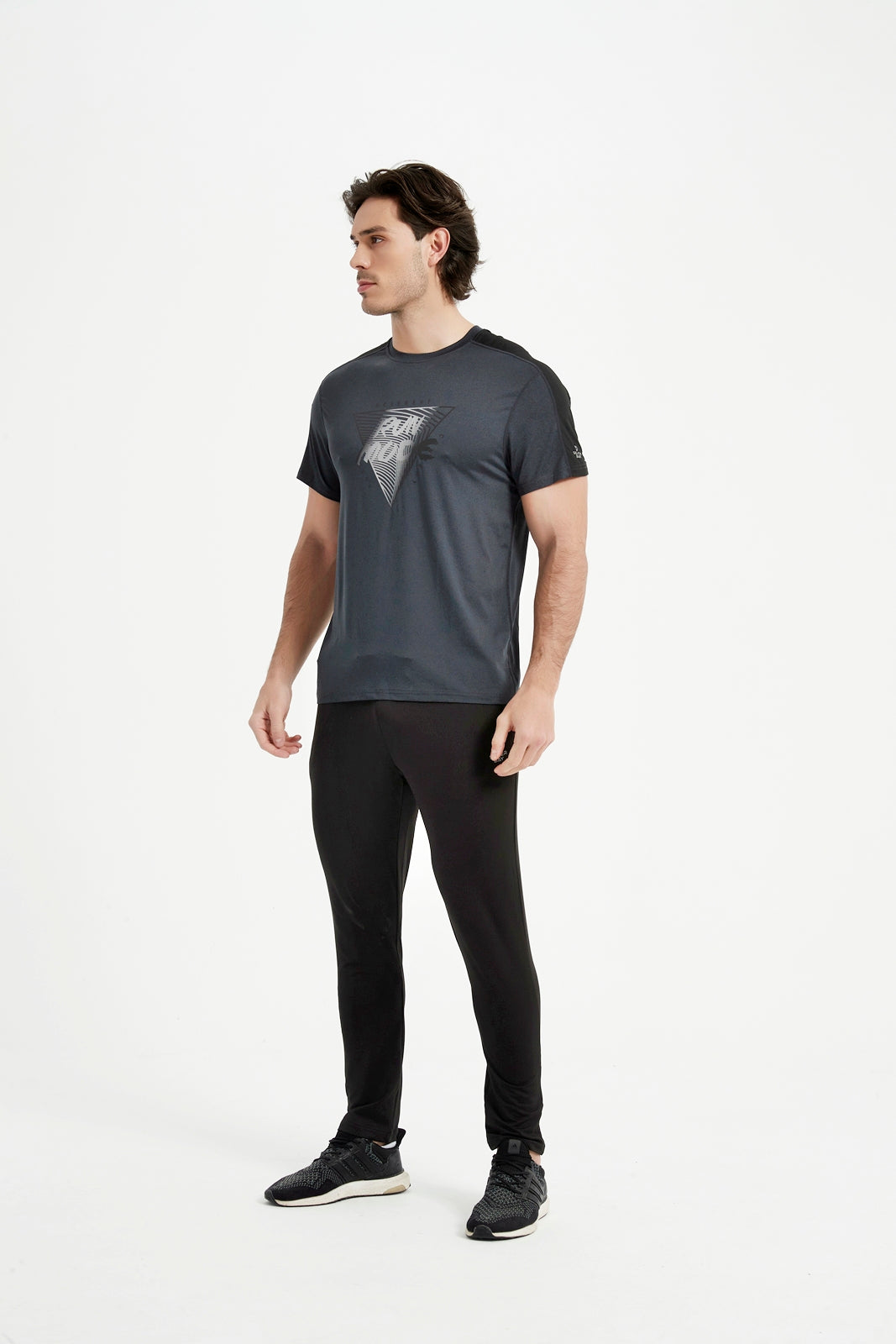 Men's Short Sleeved Crew Neck Set In Sleeved Tee