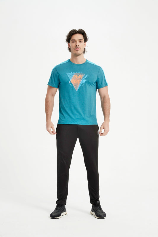Men's Short Sleeved Crew Neck Set In Sleeved Tee