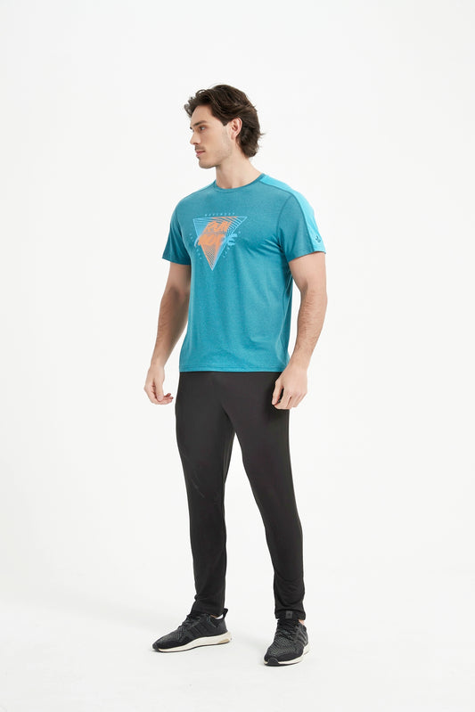 Men's Short Sleeved Crew Neck Set In Sleeved Tee