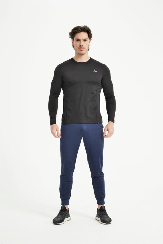 Men's Crew Neck Long Raglan Sleeve Tee
