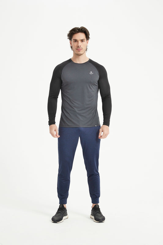 Men's Crew Neck Long Raglan Sleeve Tee