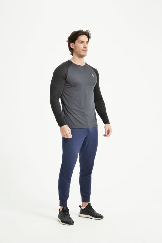 Men's Crew Neck Long Raglan Sleeve Tee