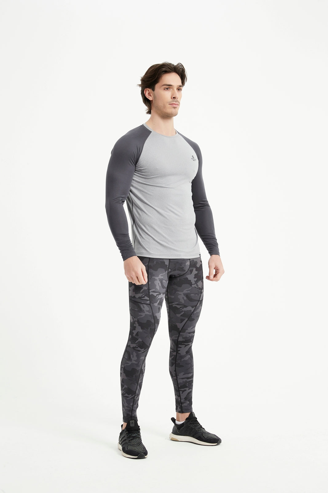 Men's Crew Neck Long Raglan Sleeve Tee