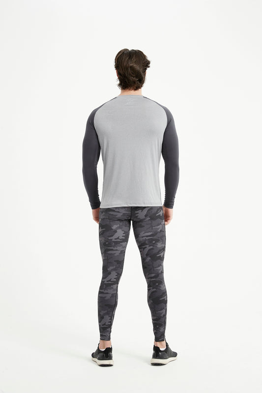 Men's Crew Neck Long Raglan Sleeve Tee