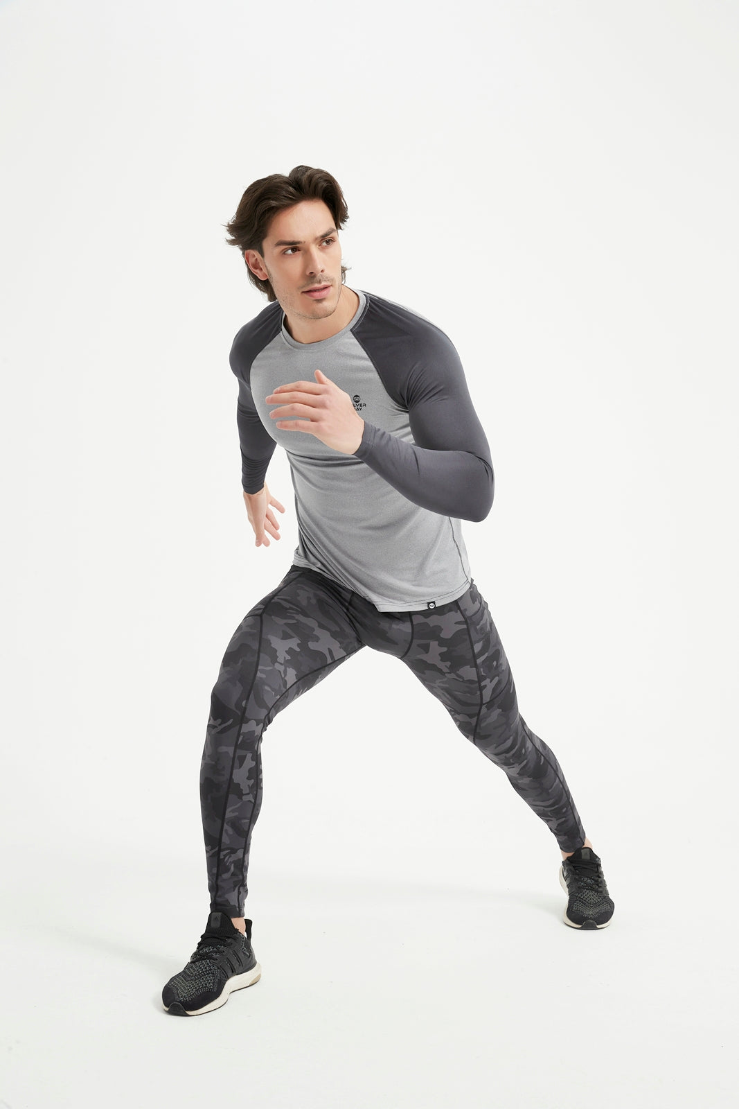 Men's Crew Neck Long Raglan Sleeve Tee
