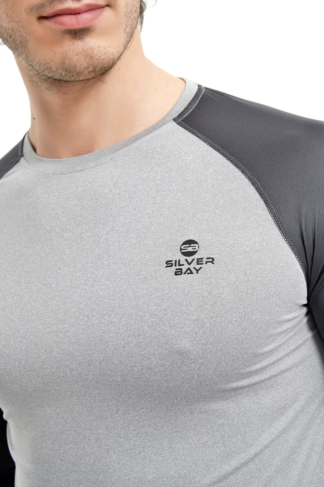 Men's Crew Neck Long Raglan Sleeve Tee