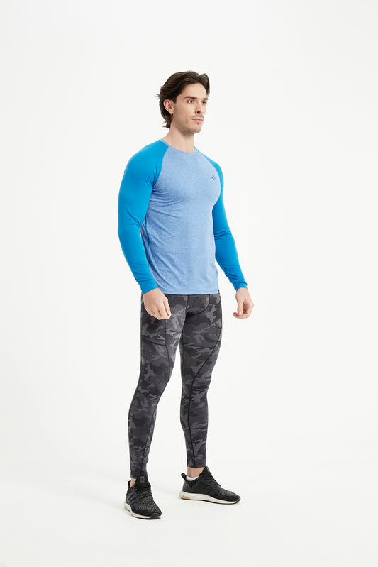 Men's Crew Neck Long Raglan Sleeve Tee