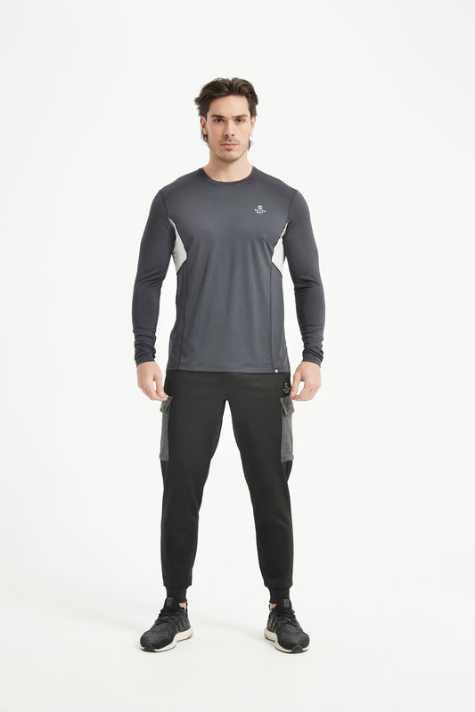 Men's Crew Neck Long Raglan Sleeve Tee