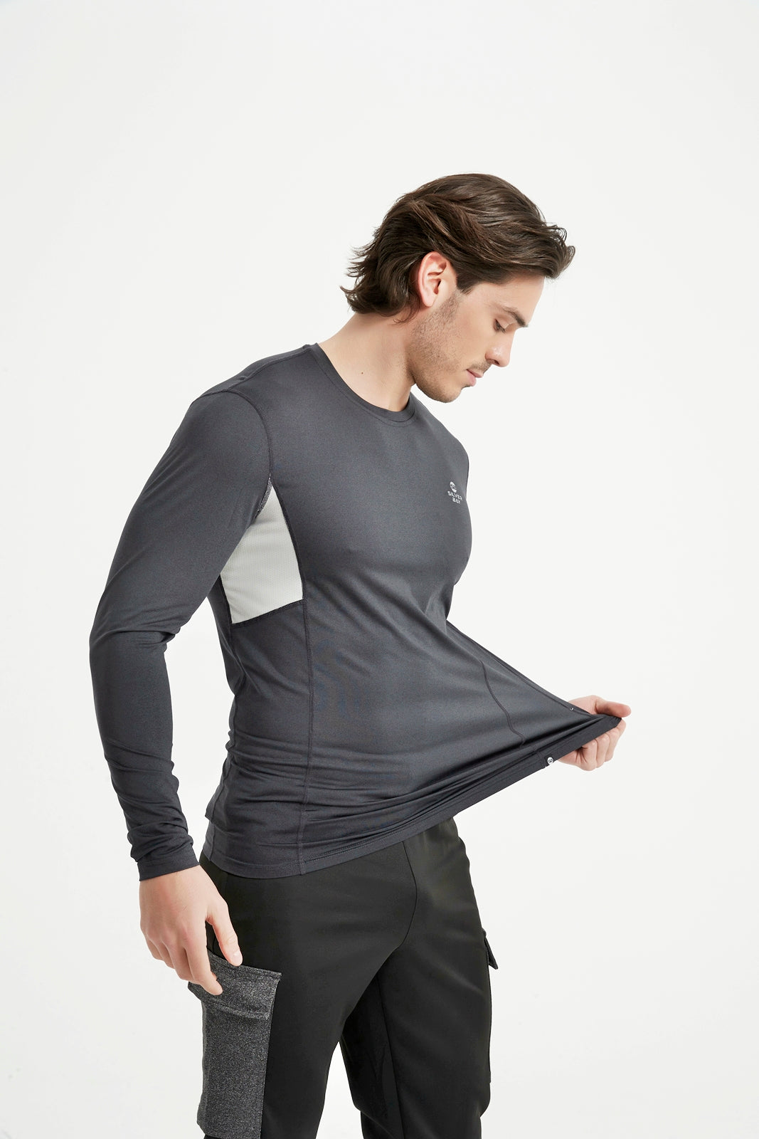 Men's Crew Neck Long Raglan Sleeve Tee