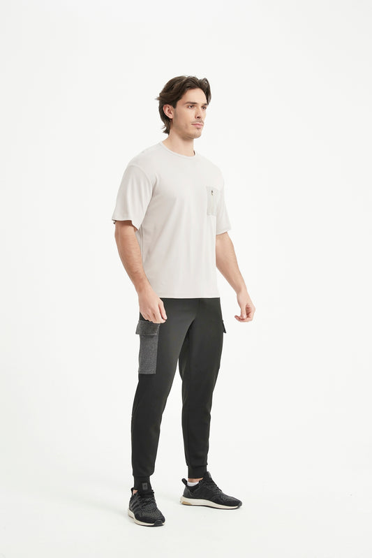 Men's Short Sleeved Crew Neck Set In Sleeved T-Shirt