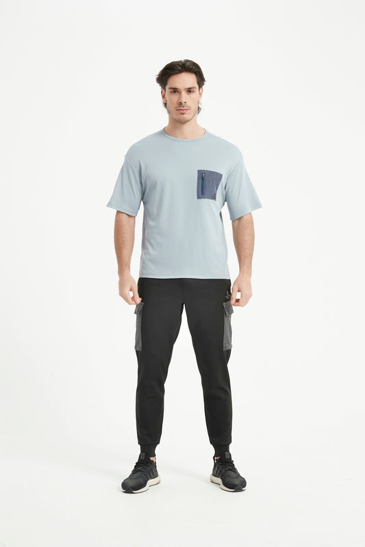 Men's Short Sleeved Crew Neck Set In Sleeved T-Shirt