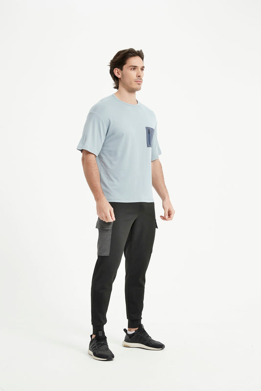 Men's Short Sleeved Crew Neck Set In Sleeved T-Shirt