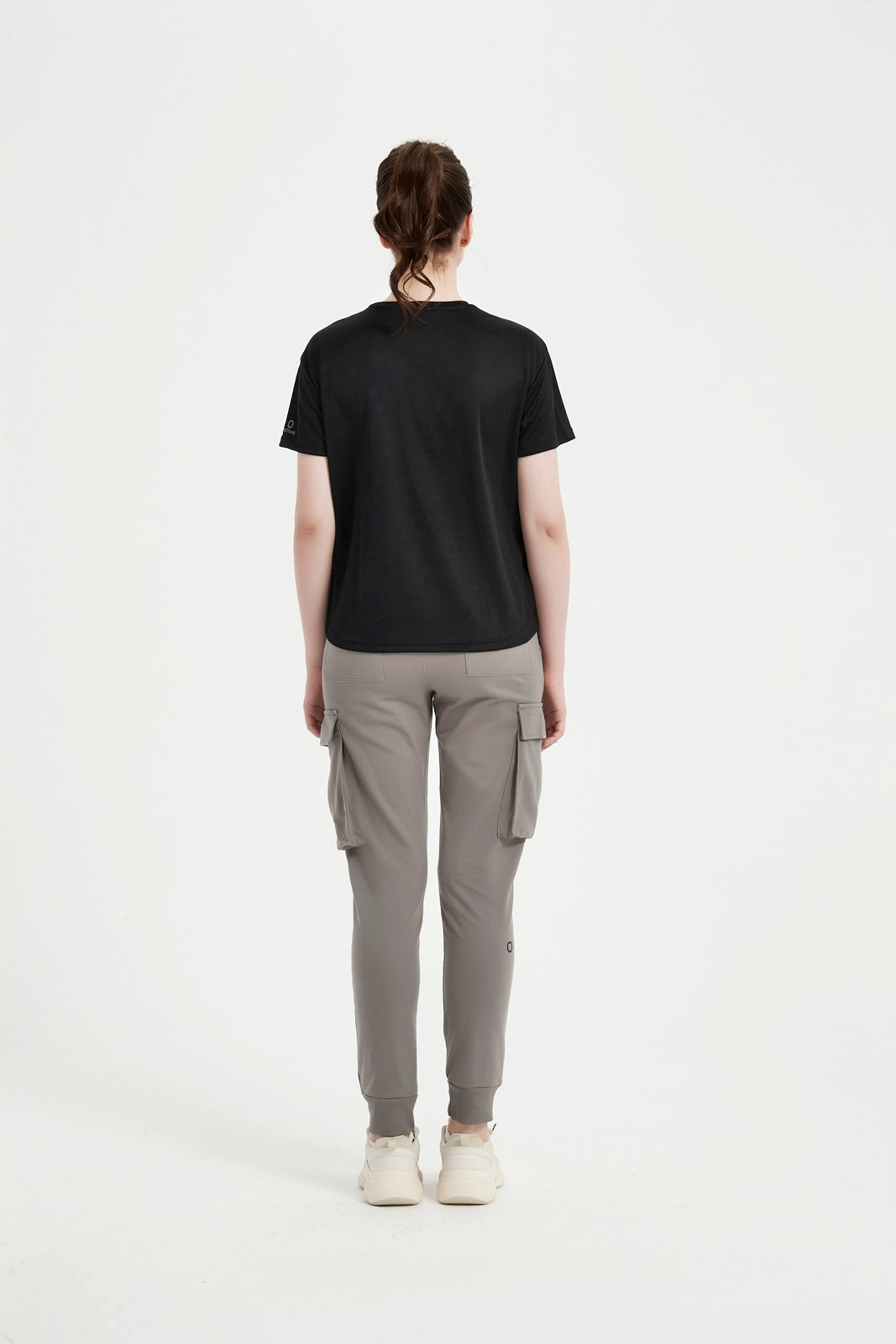 Women's SS Chest Printed Crew Neck Tee