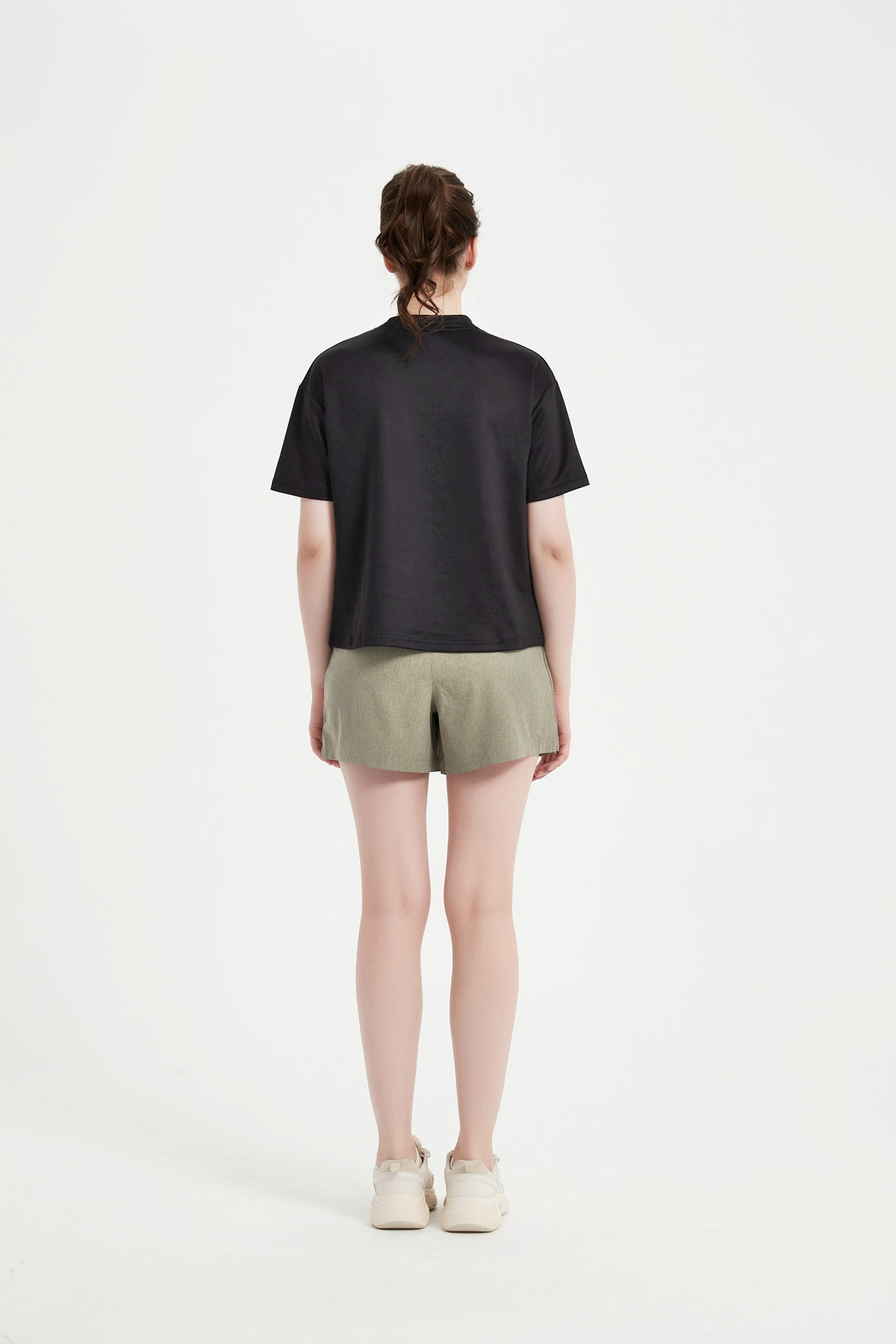 Women's Short Set In Sleeve Crew Neck Tee
