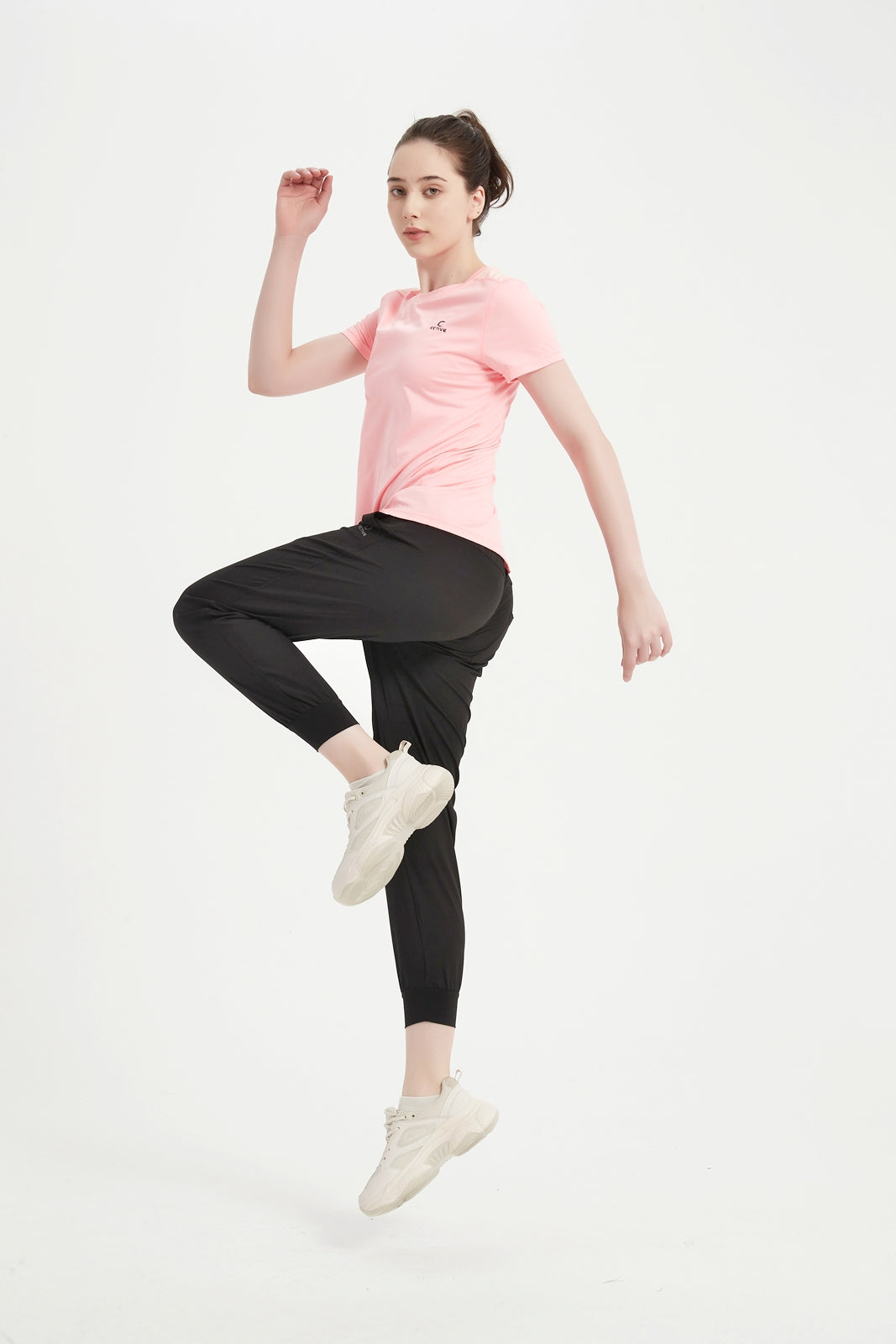 Women's Short Sleeved Printed Mesh Tee