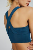 Medium Impact Crossed Back Long Line Bra - octivesports