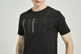 Men's Cotton Printed T Shirt Black