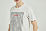 Men's Cotton Printed T Shirt White