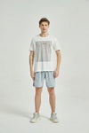 Men's Cotton Printed T Shirt White