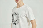 Men's Cotton Printed T Shirt White