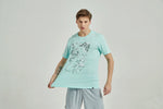 Men's Cotton Printed T Shirt SeaGreen