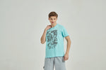 Men's Cotton Printed T Shirt SkyBlue