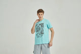 Men's Cotton Printed T Shirt SkyBlue