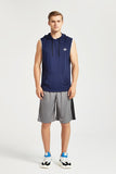 Men's Sleeve Less Hoodie Navy